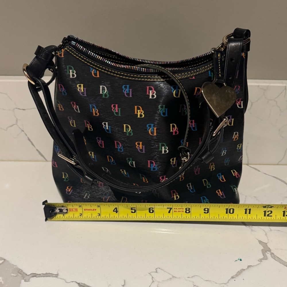 Dooney & Bourke Black Bag with Multicolor Logo - Picture 6 of 7